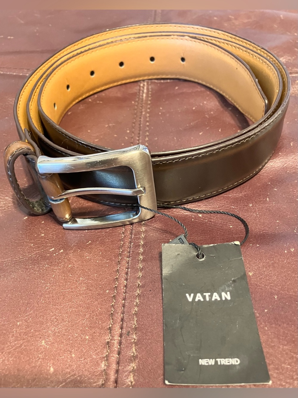 Men's Vatan Brown Leather Belt - Classic Casual